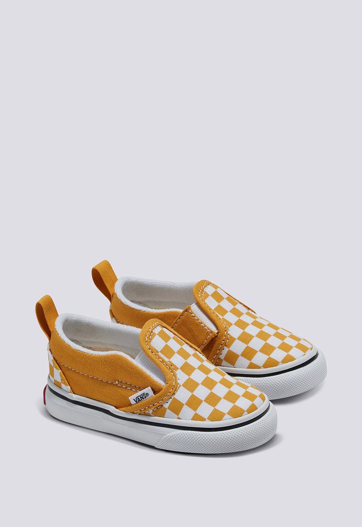 Tênis Slip-On V Infantil Checkerboard Golden Glow