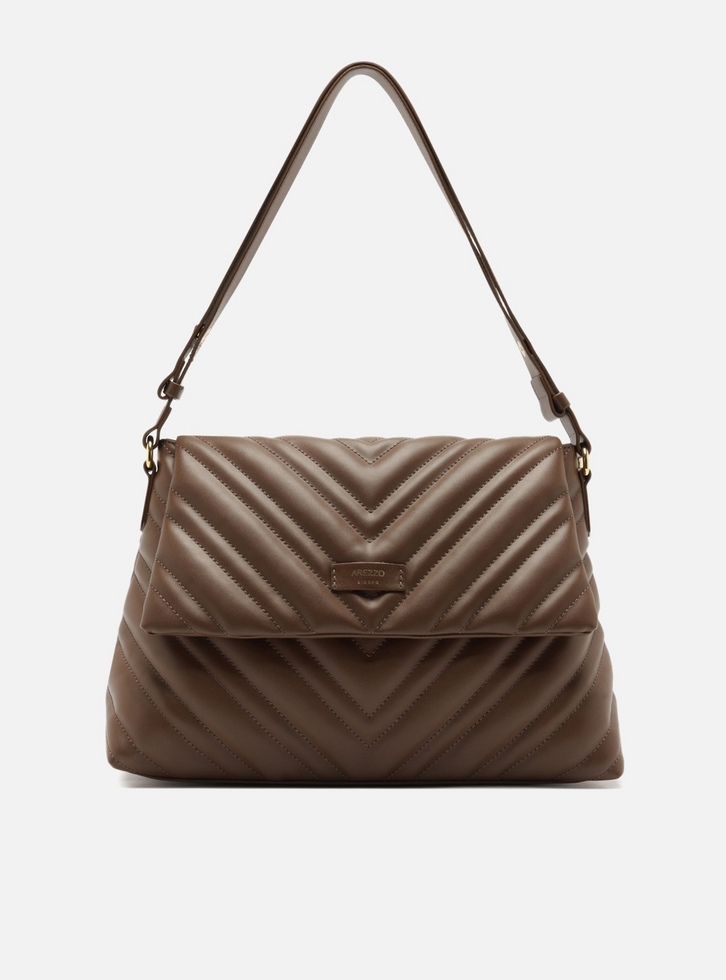 Bolsa Tiracolo Marrom Grande