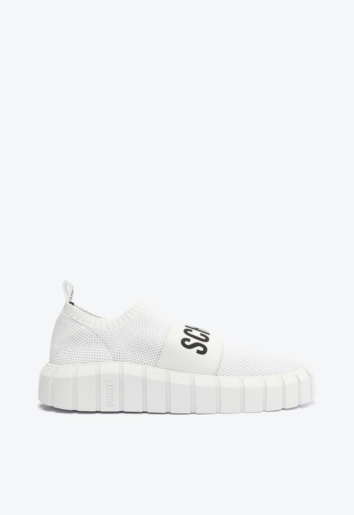 Tênis Sem Cadarço Logomania Knit Branco