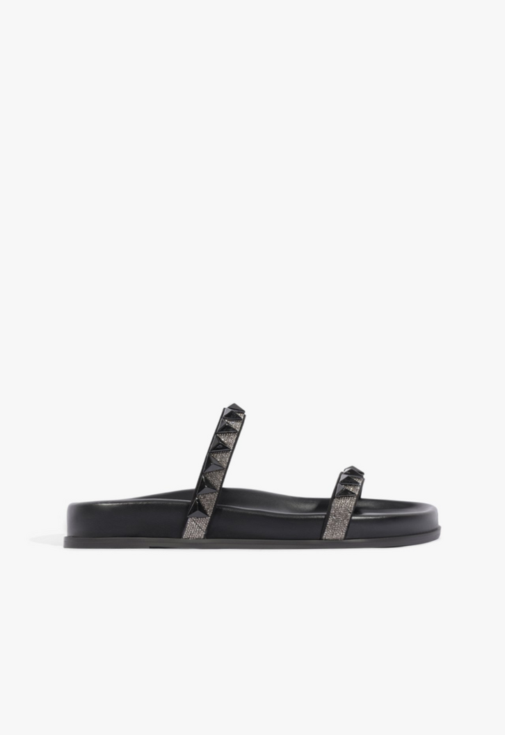 Sandália Papete Flatform Preta