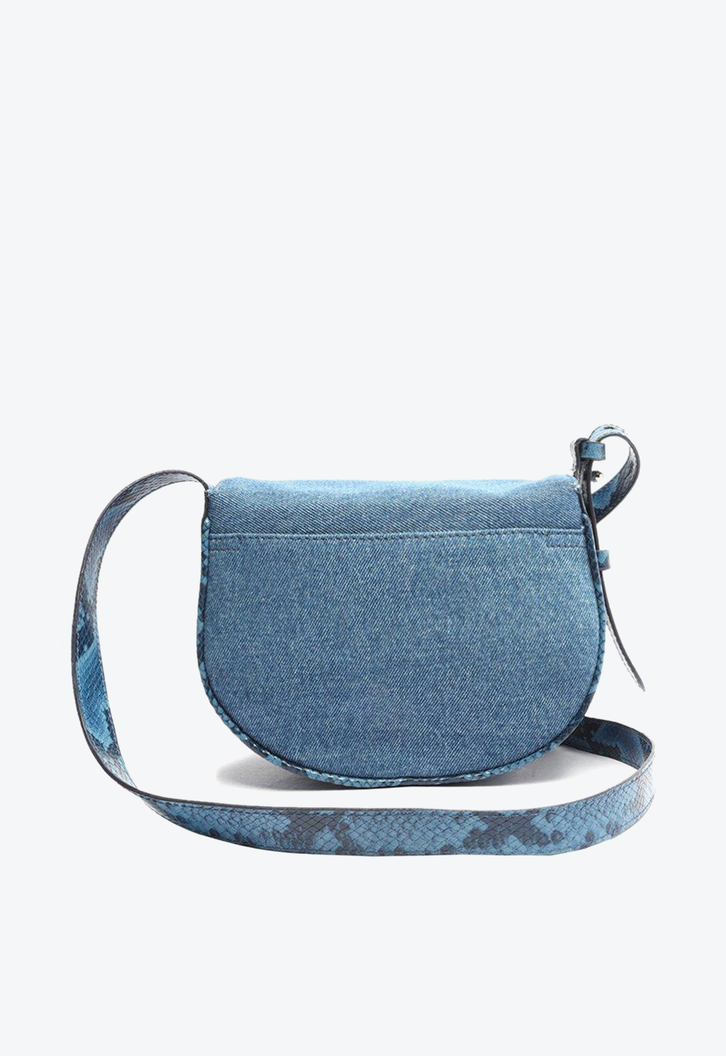 Bolsa Tiracolo Azul Jeans Arezzo Georgia Pequena
