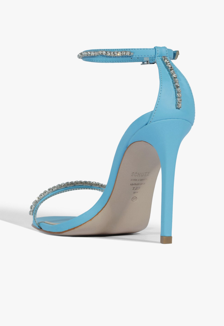 Sandália Salto Fabienne Alto Azul