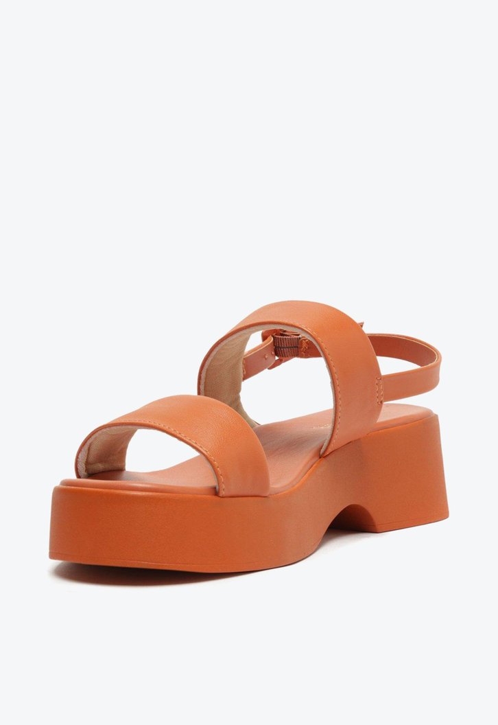 Sandália Flatform Laranja Anacapri Mirella Duas Tiras