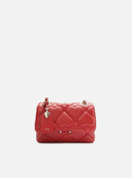 Bolsa Tiracolo Vermelha Arezzo Couro Heart Mizz Pequena