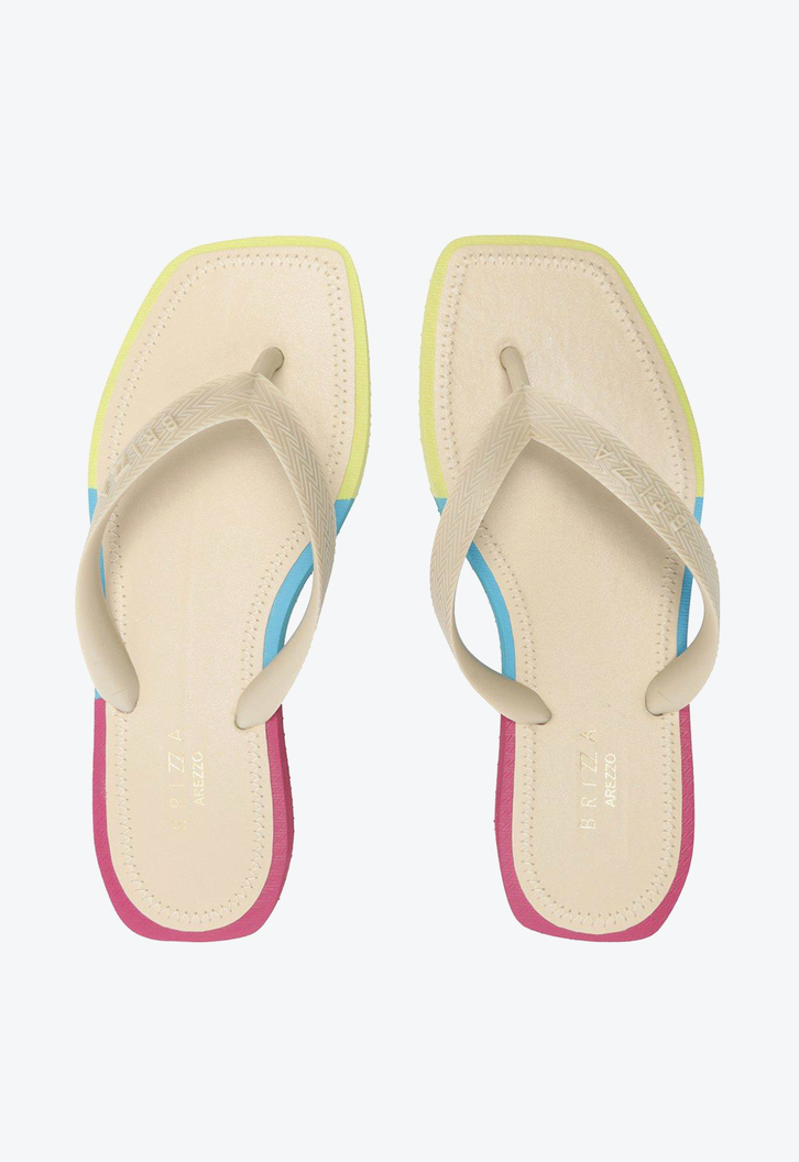 Chinelo De Dedo Off-white Brizza Color Square