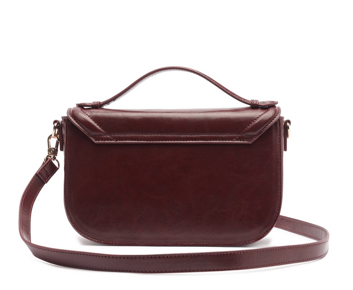 Bolsa Tiracolo Média Com Tampa e Puxador Vermelha | ZZ MALL