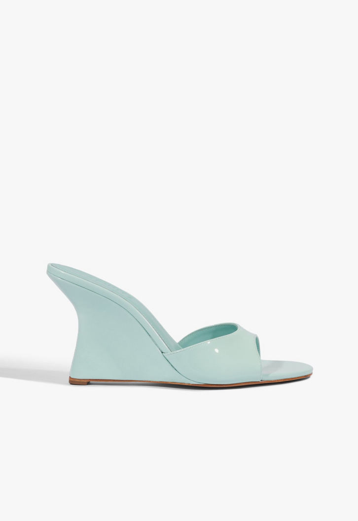 Sandália Schutz Anabela Pattie Couro Azul