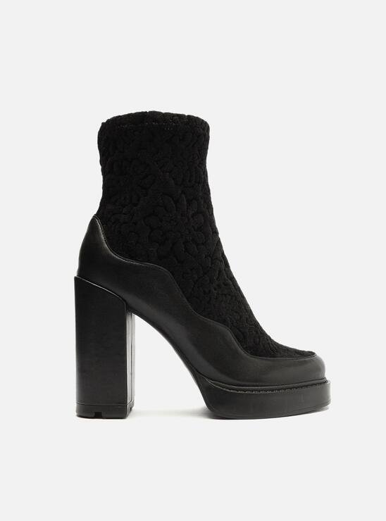 BOTA MEIA PATA PRETA AREZZO SALTO ALTO