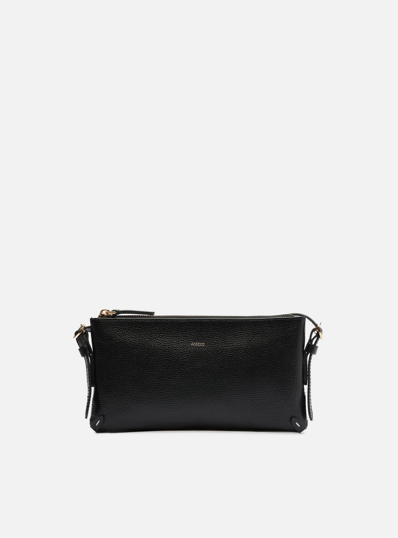 Bolsa Shoulder Preta Couro Média Detalhe Alça | ZZ MALL