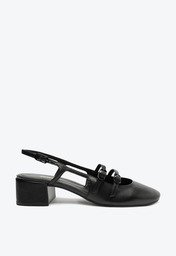 Sapatilha Preta Anacapri Bonéca Slingback Milena