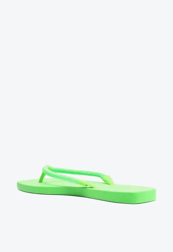 Chinelo Verde Neon Brizza Bico Quadrado Square