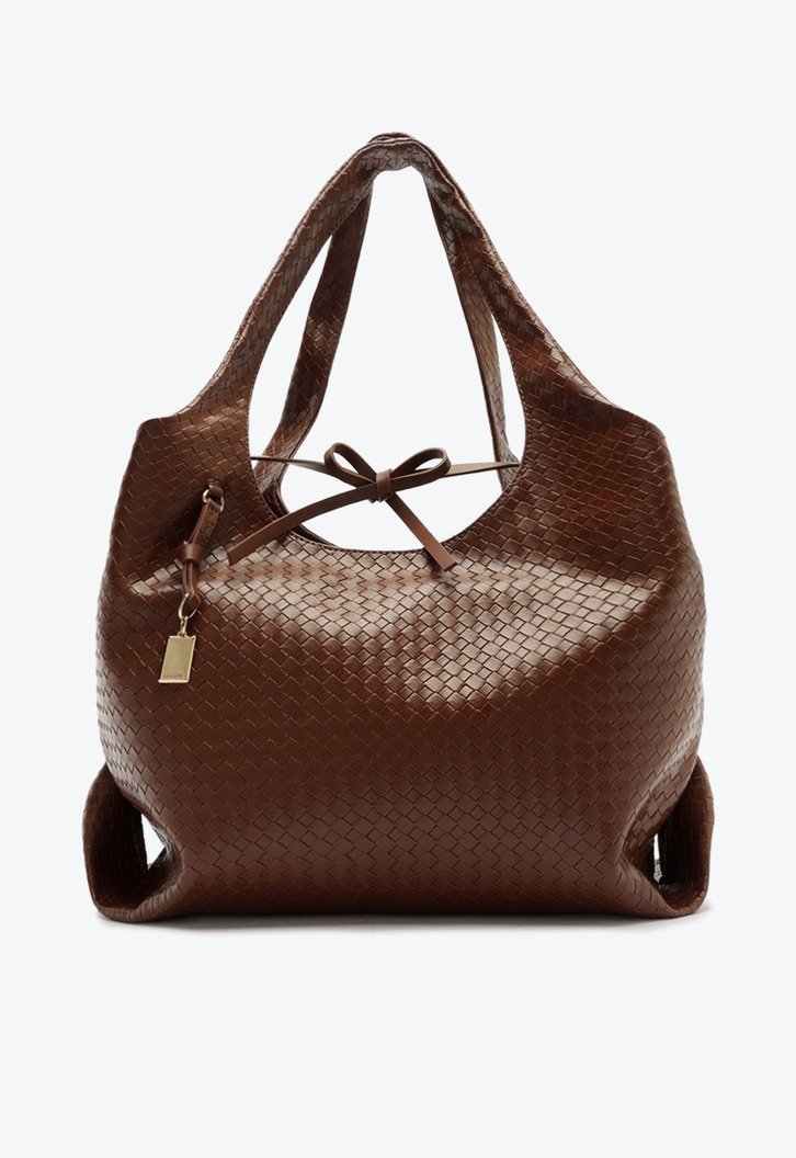 Bolsa Hobo Grande Tressê Marrom