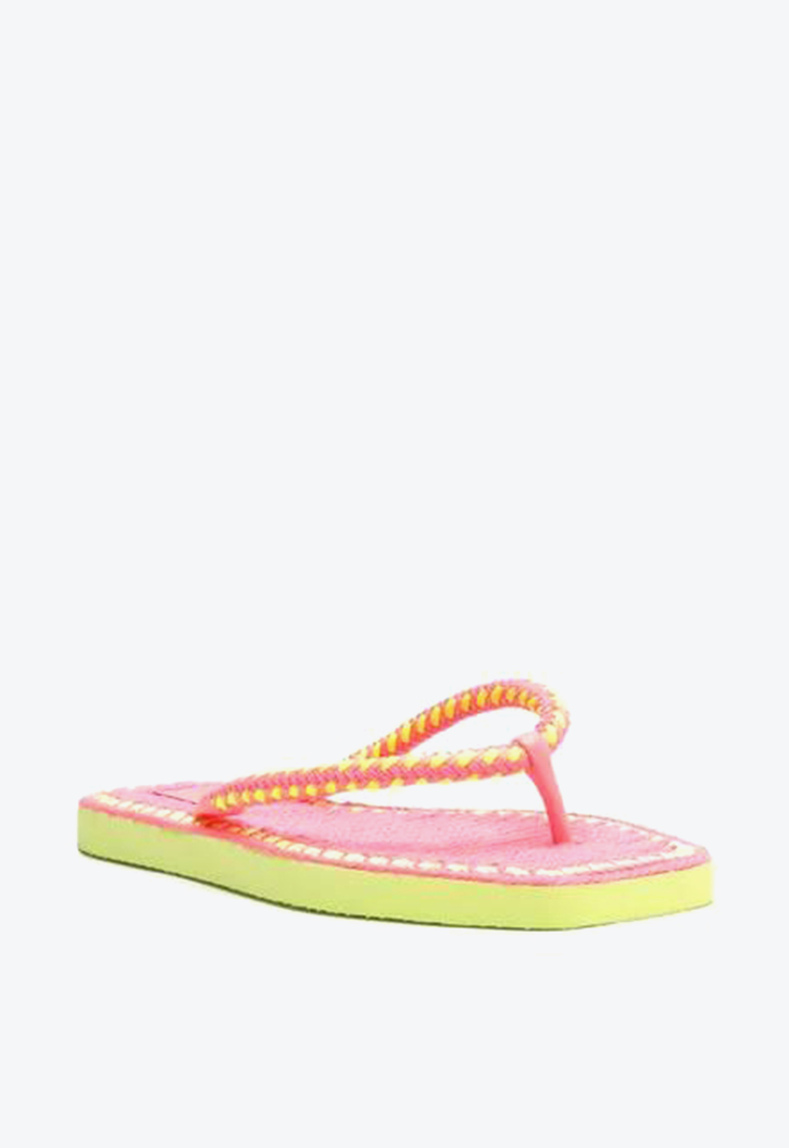 Chinelo De Dedo Rosa Brizza  Tira Cordão