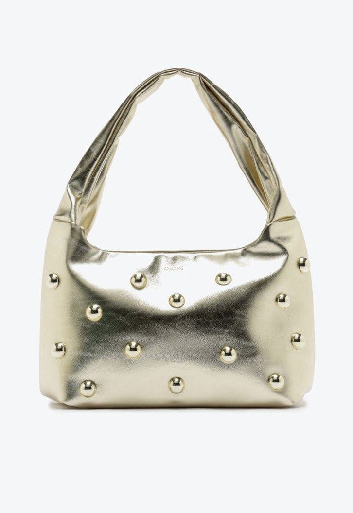 Bolsa Shopping Média Adorno Dourada