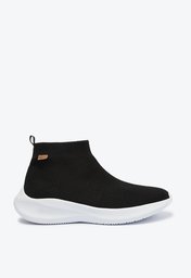 Tênis Slip On Preto Anacapri Cano Alto Knit
