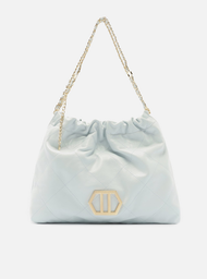 Bolsa Hobo Azul Arezzo Soft Couro Esther Grande