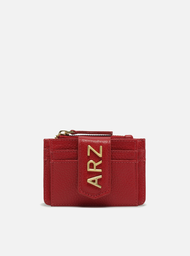 Porta-Cartões Vermelho Couro Bolso ARZ