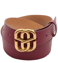 Cinto de Couro Schutz Dourado Vermelho