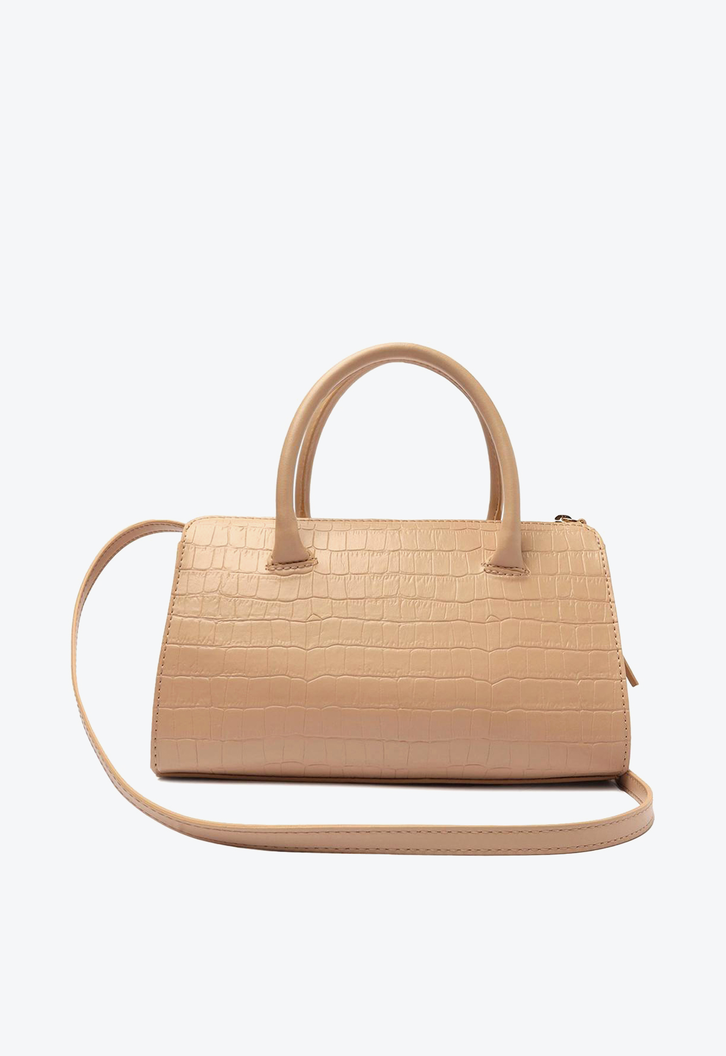 Bolsa Tiracolo Bege Arezzo Croco Miranda Média