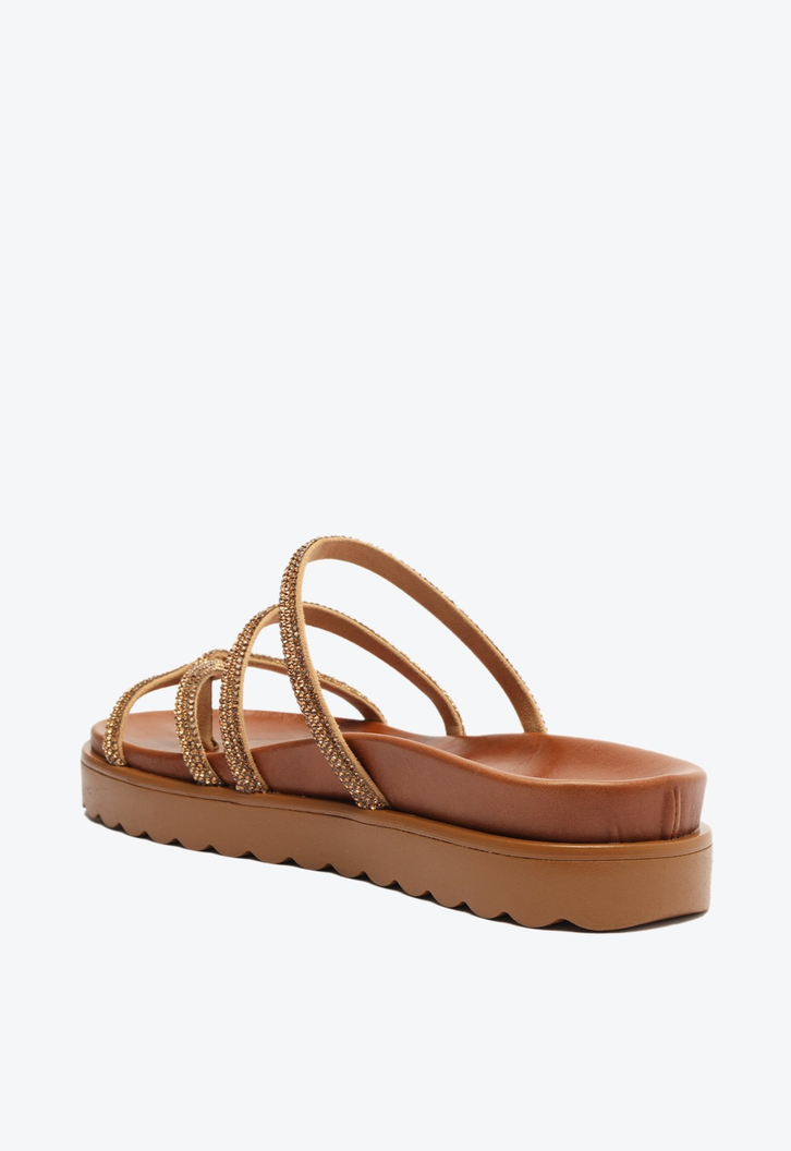 Sandália Rasteira Phoebe Sporty Marrom