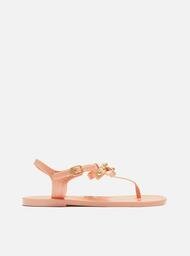 Rasteira Rosa Brizza Coral Laço