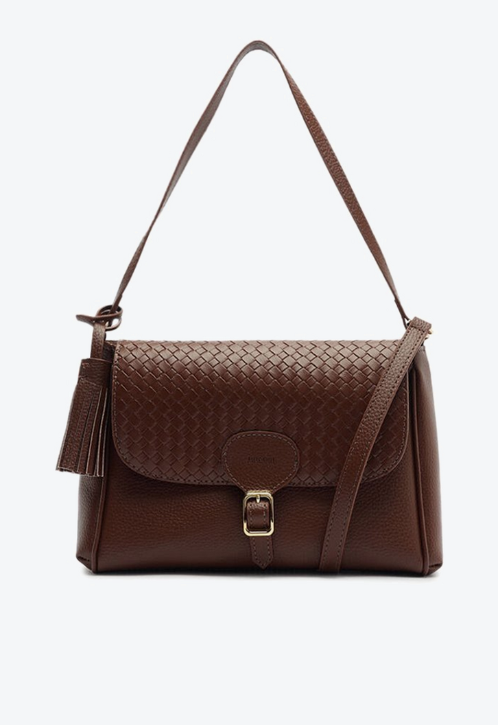 Bolsa Tote com Detalhe Tassel Marrom