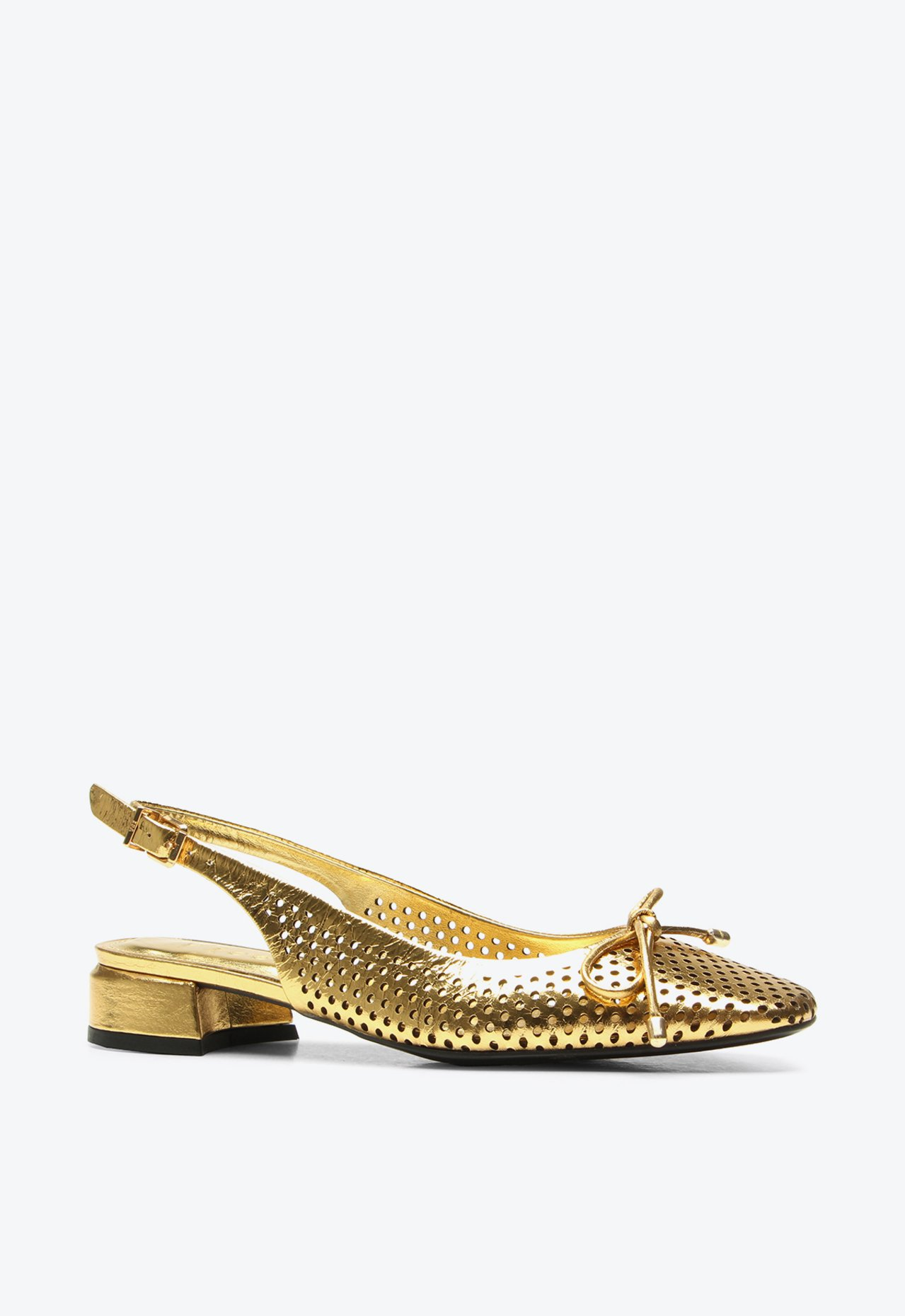 茶 Alda UH Slingback Hagata Dourado | ZZ MALL