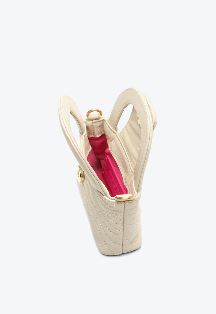 Bolsa Tiracolo Eleonora Pequena Bege