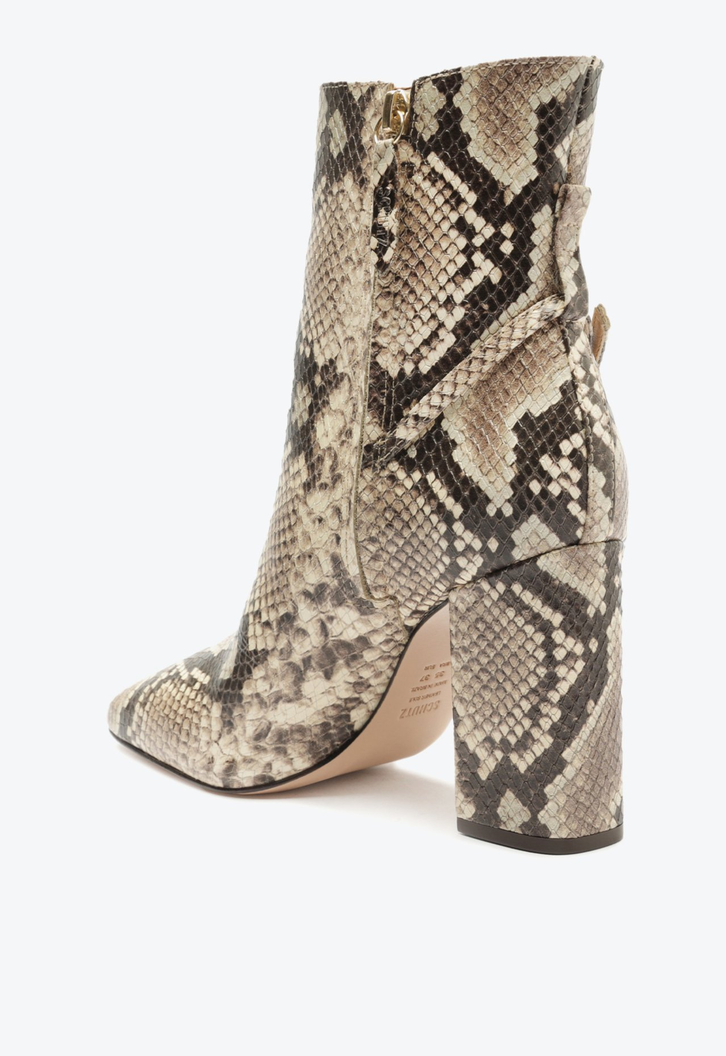 Bota Salto Bloco Christine Animal Print