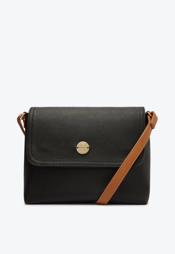 Bolsa Tiracolo Preta Anacapri Básica Pequena