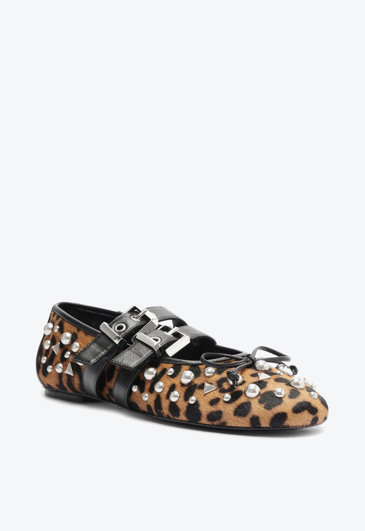 Sapatilha Couro Animal Print