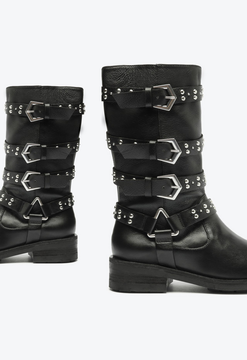 Bota Gene Couro Preta
