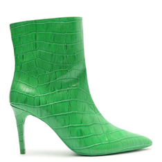 BOTA VERDE AREZZO CROCO CANO MÉDIO SALTO FINO