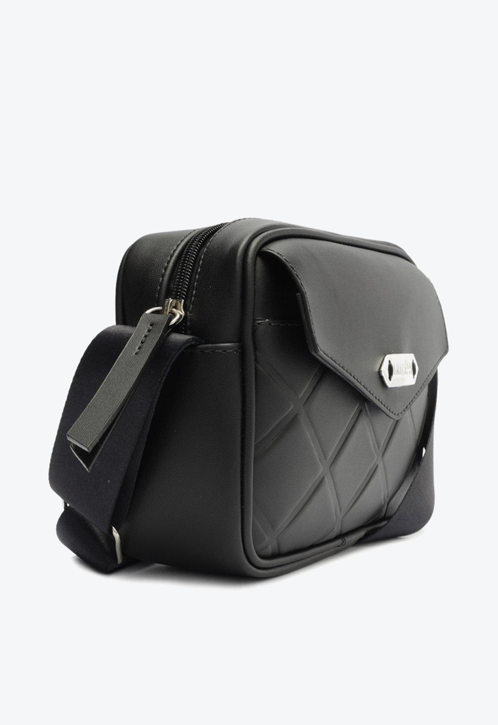 Bolsa Tiracolo Preta Anacapri Matelassê Média
