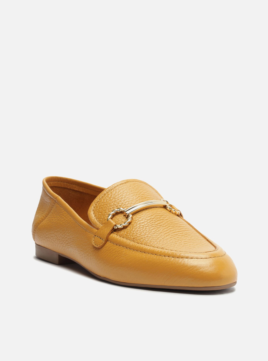 Mocassim Arezzo Mostarda Couro Bridão | ZZ MALL Mocassim Arezzo Mostarda Couro Bridão | ZZ MALL