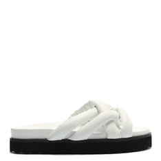 Sandália Slide Flatform Branca Schutz Puffy