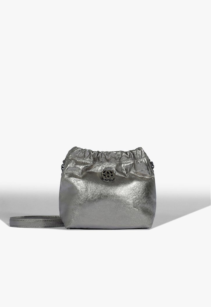Bolsa Tiracolo Hoover Couro Prata