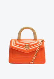 Bolsa Satchel Laranja Schutz Média Verena Couro