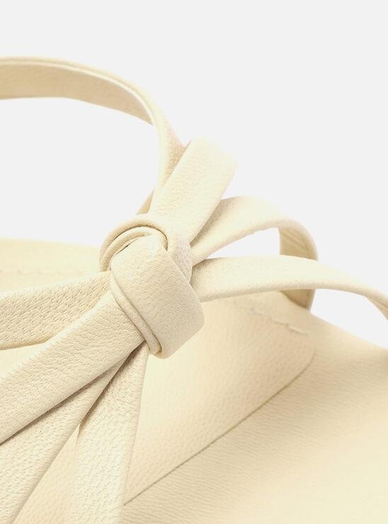 SANDÁLIA OFF-WHITE AREZZO BLOCO BICO QUADRADO TIRAS NÓ
