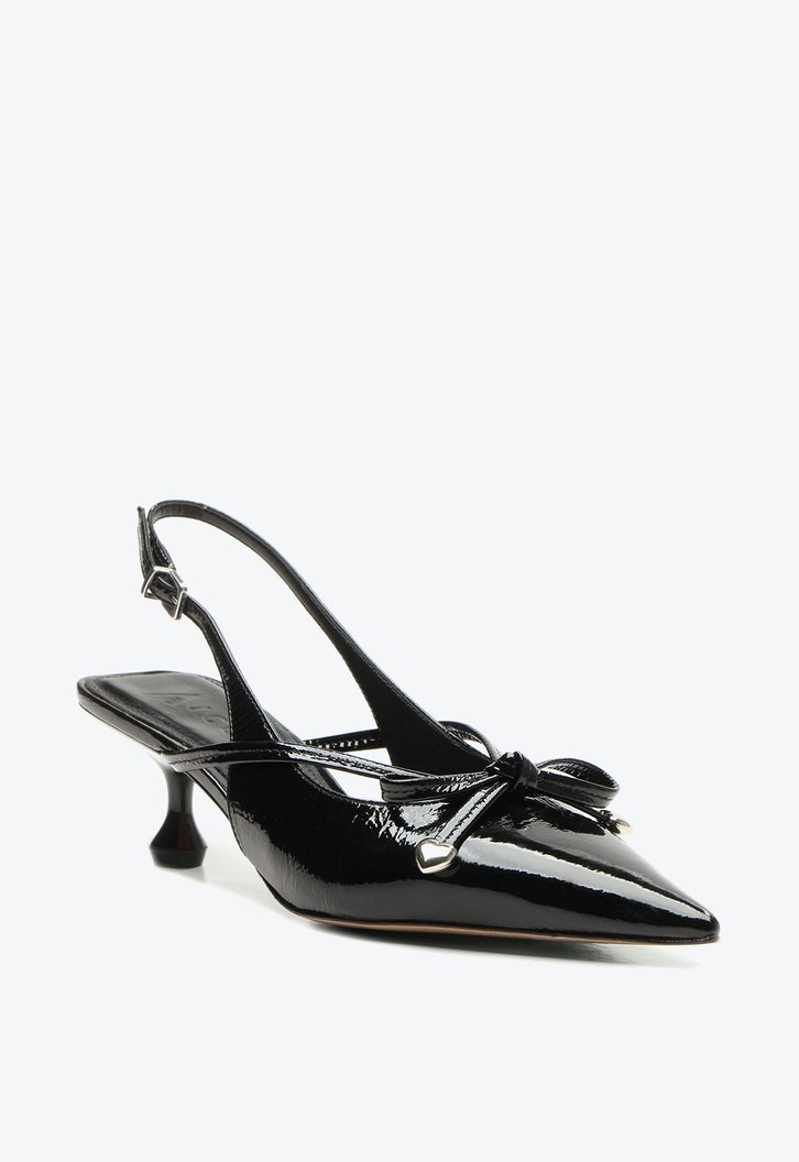Slingback Blossom Preto
