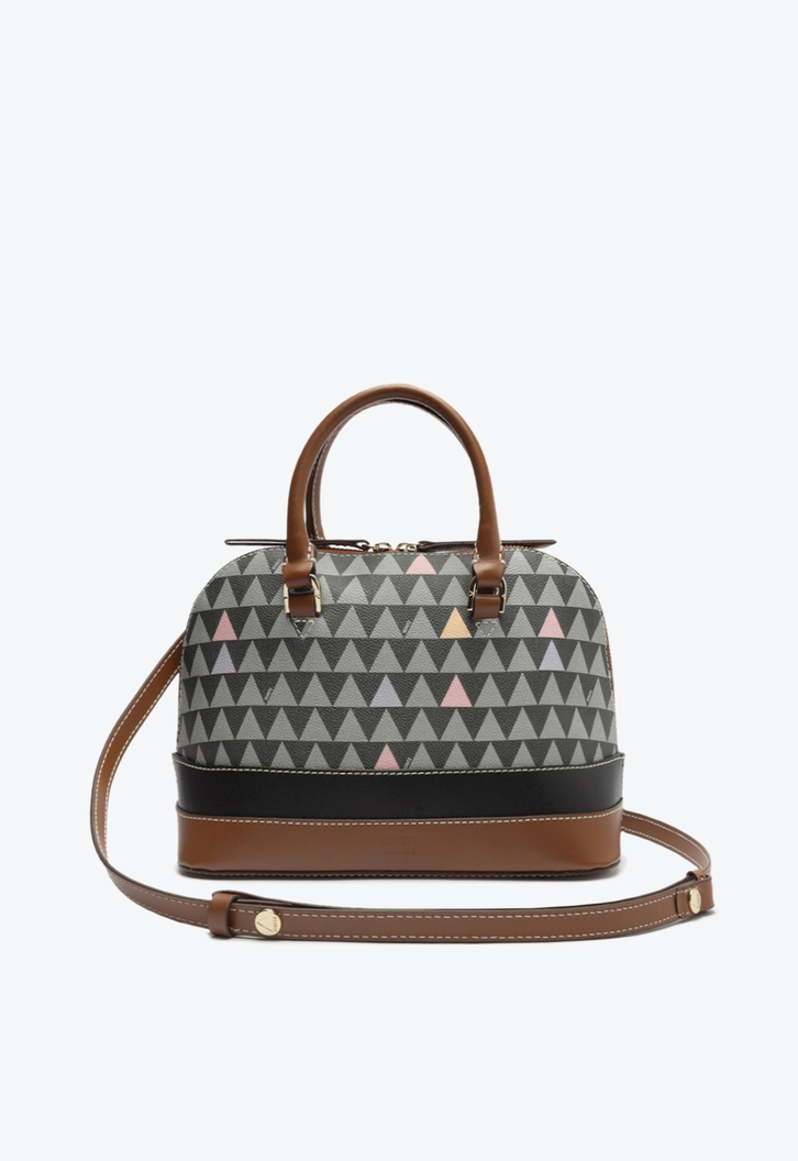 Bolsa Tote Tiracolo Grande Triangle Preta