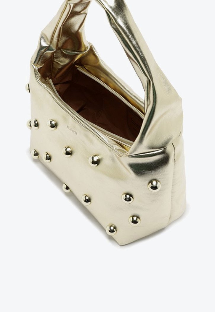 Bolsa Shopping Média Adorno Dourada