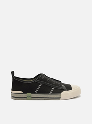 Tênis Slip On Preto Arezzo Lona Collab Alme