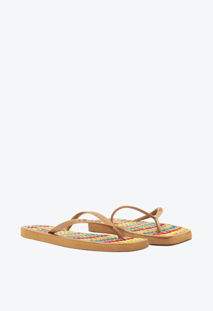 Chinelo De Dedo Brown Brizza Cooper Square Crochê