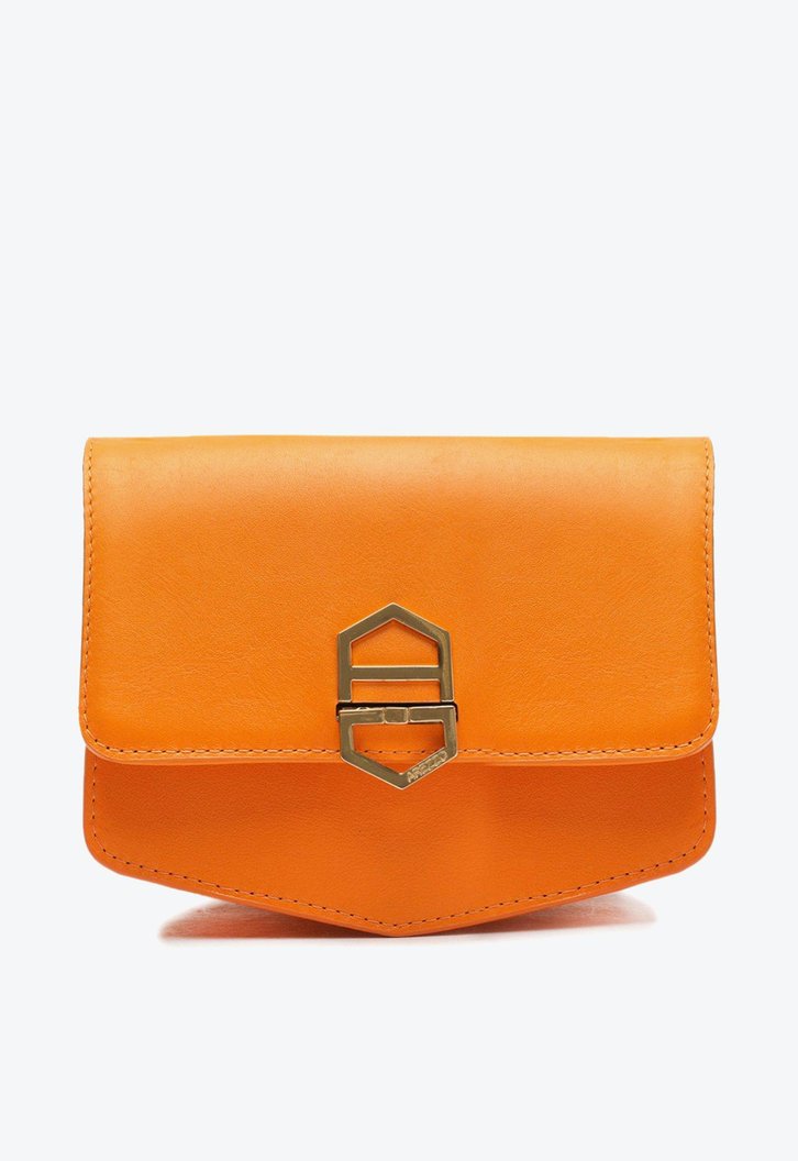 Bolsa Tiracolo Laranja Arezzo Couro Milan Pequena
