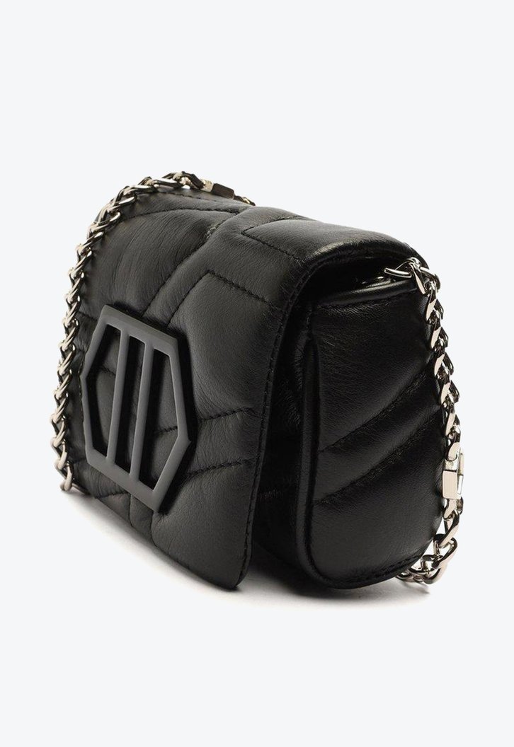 Mini Bag Tiracolo Preta Arezzo Couro Emma