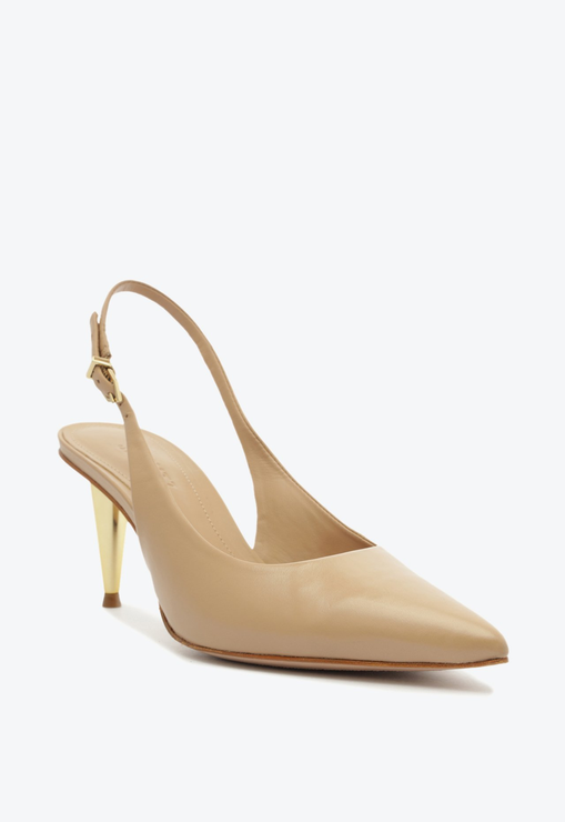 Sapato Scarpin Suzane Pin Heel Couro Marrom