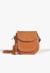 Bolsa Tiracolo Marrom Schutz Couro Tachas