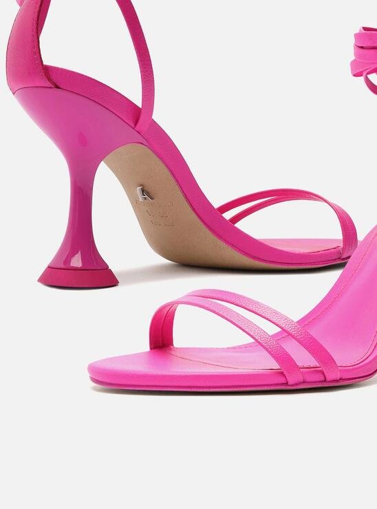 SANDÁLIA ROSA AREZZO SALTO MÉDIO TAÇA LACE UP