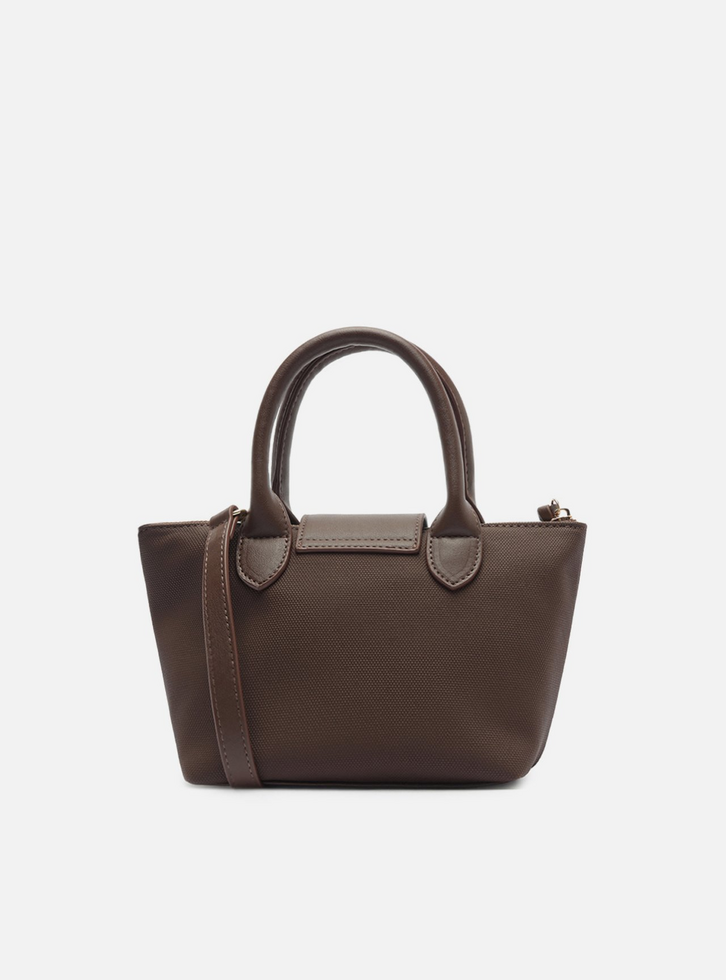 Bolsa Tote Marrom Média Bolso Frontal | ZZ MALL